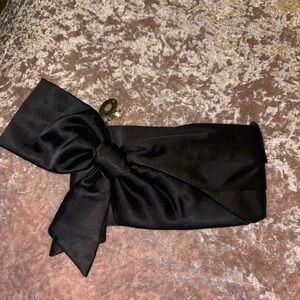 Satin Steve Madden Bow Clutch